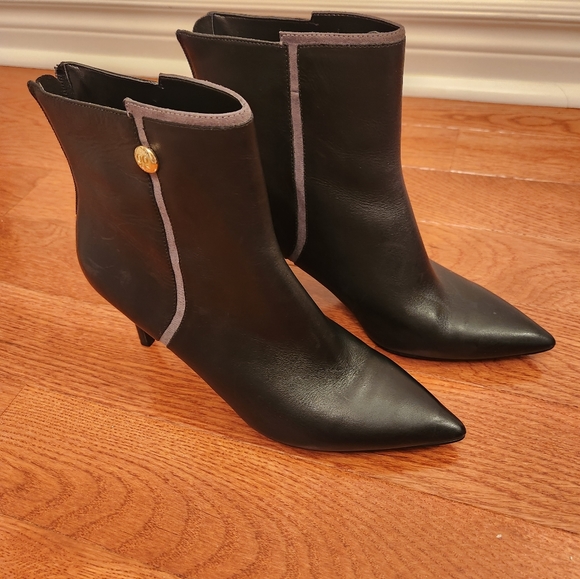 Nine West Leather Booties Excellent Almost New Condition Black Size 8US … - Picture 8 of 9